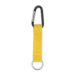 RPET-Schlüsselband mit Karabiner und Metallring farbe gelb siebte Ansicht