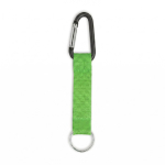 RPET-Schlüsselband mit Karabiner und Metallring farbe grün siebte Ansicht