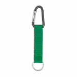 RPET-Schlüsselband mit Karabiner und Metallring farbe flaschengrün siebte Ansicht