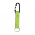 RPET-Schlüsselband mit Karabiner und Metallring farbe apfelgrün siebte Ansicht