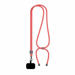 Individuell gefertigtes verstellbares Polyester Lanyard für das Handy farbe rot siebte Ansicht