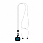Individuell gefertigtes verstellbares Polyester Lanyard für das Handy farbe weiß Ansicht mit Druckbereich