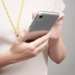 Individuell gefertigtes verstellbares Polyester Lanyard für das Handy farbe gelb fünfte Ansicht