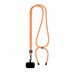 Individuell gefertigtes verstellbares Polyester Lanyard für das Handy farbe orange siebte Ansicht