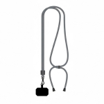 Individuell gefertigtes verstellbares Polyester Lanyard für das Handy farbe dunkelgrau siebte Ansicht