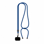 Individuell gefertigtes verstellbares Polyester Lanyard für das Handy farbe ultramarinblau siebte Ansicht