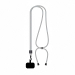 Verstellbares, bicolor RPET-Lanyard für Mobilgeräte farbe grau siebte Ansicht