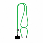 Verstellbares, bicolor RPET-Lanyard für Mobilgeräte farbe grün siebte Ansicht