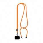 Verstellbares, bicolor RPET-Lanyard für Mobilgeräte farbe orange siebte Ansicht