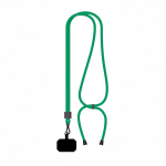 Verstellbares, bicolor RPET-Lanyard für Mobilgeräte farbe flaschengrün siebte Ansicht