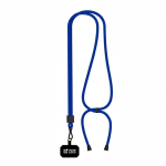Verstellbares, bicolor RPET-Lanyard für Mobilgeräte farbe köngisblau Ansicht mit Druckbereich