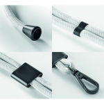Verstellbares, bicolor RPET-Lanyard für Mobilgeräte farbe dunkelrot fünfte Ansicht