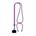 Verstellbares, bicolor RPET-Lanyard für Mobilgeräte farbe purpurfarben siebte Ansicht