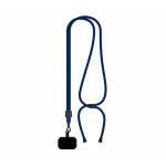 Verstellbares, bicolor RPET-Lanyard für Mobilgeräte farbe ultramarinblau siebte Ansicht