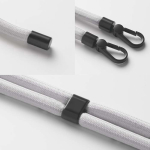 Polyester-Handyhalter mit 2 Haken und Handy-Patch farbe weiß fünfte Ansicht