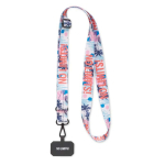 Individuell gefertigtes Smartphone Lanyard mit Aufhänge Patch farbe weiß