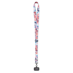 Individuell gefertigtes Smartphone Lanyard mit Aufhänge Patch farbe weiß