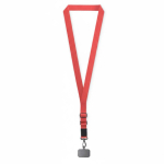 Individuell gefertigter Handy Tragegurt mit verstellbarem Schulterband farbe rot siebte Ansicht