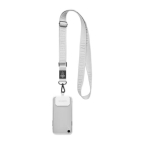 Individuell gefertigter Handy Tragegurt mit verstellbarem Schulterband farbe grau