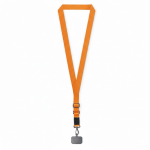 Individuell gefertigter Handy Tragegurt mit verstellbarem Schulterband farbe orange siebte Ansicht