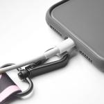 Handy-Handgelenkband mit personalisierbarem Patch farbe weiß fünfte Ansicht