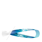 Polyester-Armband mit verschiedenen Verschlussoptionen farbe weiß Ansicht mit Druckbereich