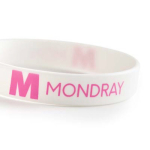 Silikon-Armband für Events, 100 % personalisierbar farbe weiß