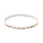 Individuell gestaltbares Silikonarmband, 100 % personalisierbar farbe weiß