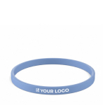 Individuell gestaltbares Silikonarmband, 100 % personalisierbar farbe rivierablau Ansicht mit Druckbereich
