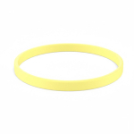 Individuell gestaltbares Silikonarmband, 100 % personalisierbar farbe hellgelb siebte Ansicht