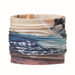 Multifunktionaler Schlauchschal mit Logo aus recyceltem Polyester farbe weiß