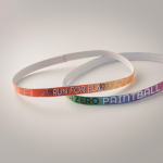 Sportstirnband aus strukturiertem Silikon individuell bedruckbar farbe weiß