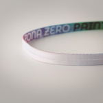 Sportstirnband aus strukturiertem Silikon individuell bedruckbar farbe weiß fünfte Ansicht