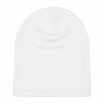 Doppellagige Polyester-Beanie in Einheitsgröße, vollflächig bedruckbar farbe weiß siebte Ansicht