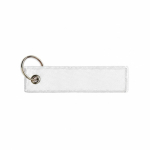 Gewebter Schlüsselanhänger aus Polyester mit Ring mit Logo bestickbar farbe weiß siebte Ansicht