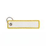 Gewebter Schlüsselanhänger aus Polyester mit Ring mit Logo bestickbar farbe gelb siebte Ansicht