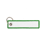 Gewebter Schlüsselanhänger aus Polyester mit Ring mit Logo bestickbar farbe grün siebte Ansicht