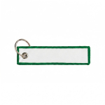 Gewebter Schlüsselanhänger aus Polyester mit Ring mit Logo bestickbar farbe flaschengrün siebte Ansicht