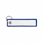 Gewebter Schlüsselanhänger aus Polyester mit Ring mit Logo bestickbar farbe köngisblau siebte Ansicht