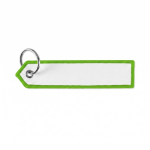 Gewebter mit Logo bestickbarer Schlüsselanhänger mit dreieckigem Ende farbe apfelgrün siebte Ansicht