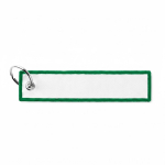 Gewebter Schlüsselanhänger aus Polyester, mit Logo zu besticken farbe flaschengrün siebte Ansicht