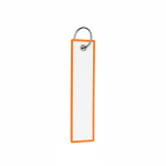 Personalisierbarer Polyester-Anhänger mit Ring als Schlüsselanhänger farbe orange siebte Ansicht