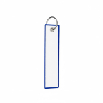 Personalisierbarer Polyester-Anhänger mit Ring als Schlüsselanhänger farbe stahlblau siebte Ansicht