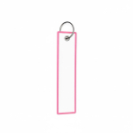 Personalisierbarer Polyester-Anhänger mit Ring als Schlüsselanhänger farbe pink siebte Ansicht