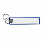 Gewebter Schlüsselanhänger mit Doppelring beidseitig bedruckbar farbe köngisblau siebte Ansicht