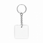 Quadratischer PVC Schlüsselanhänger mit vorprogrammiertem NFC farbe weiß siebte Ansicht