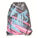 Kordelzug Polyester Rucksack 100% bedruckbar mit schwarzen PU Ecken farbe weiß