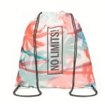 Klassischer Kordelzug Rucksack aus Polyester ganzflächig bedruckbar farbe weiß
