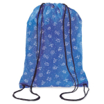 Großer Kordelzug Rucksack aus Polyester mit schwarzen Kordeln farbe weiß