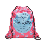 Kordelzug Rucksack aus Polyester mit weicher Haptik, 100% bedruckbar farbe weiß
